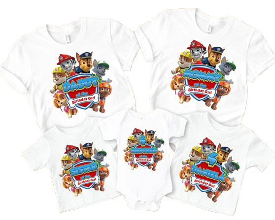 Paw Patrol Family Birthday Shirts