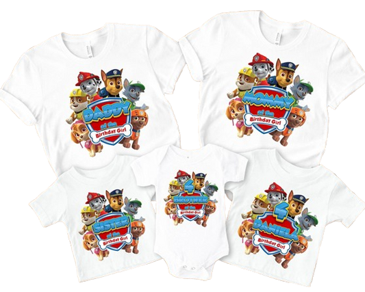 Paw Patrol Family Birthday Shirts
