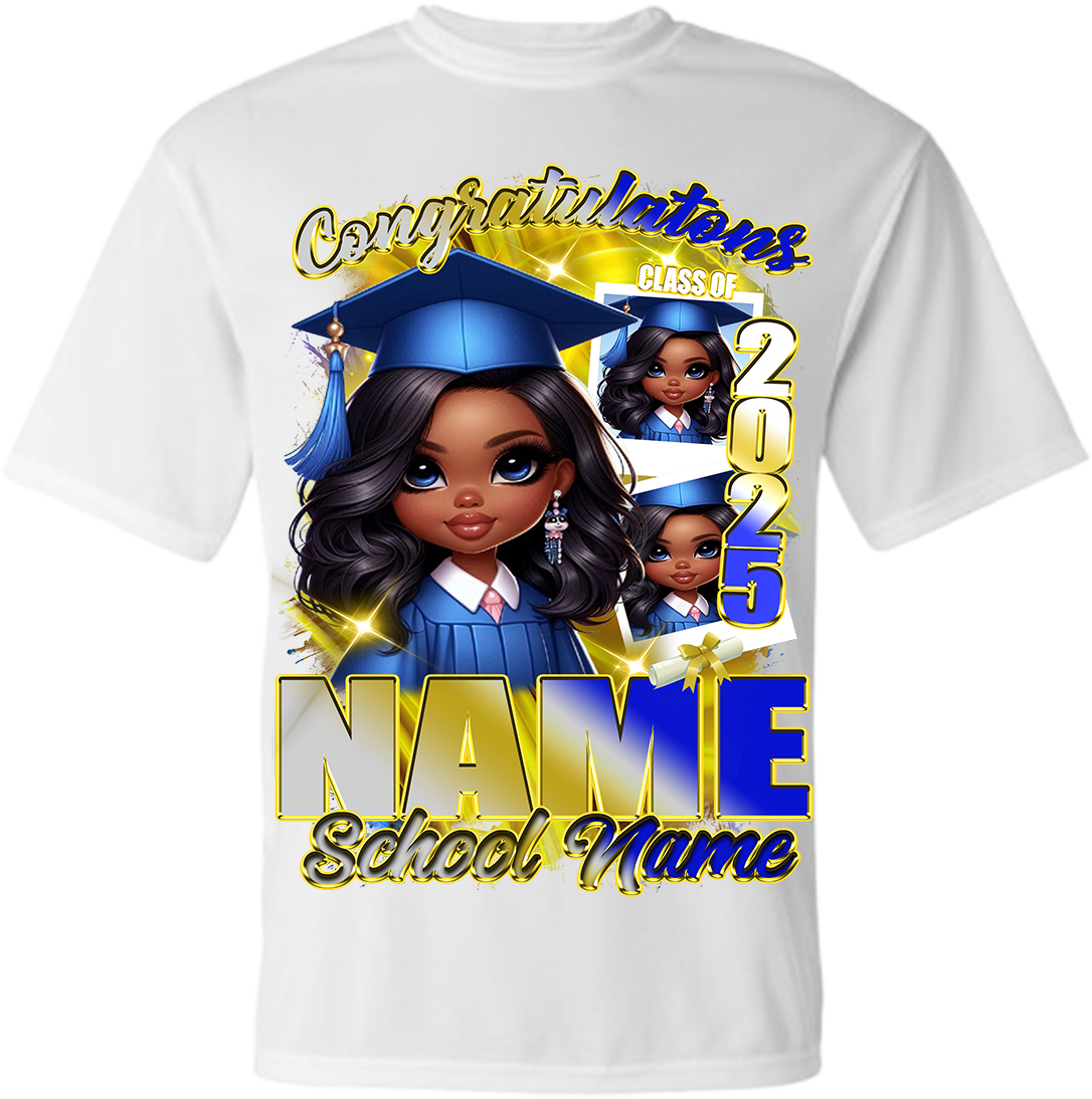 Custom Graduation T-Shirt – Class of 2025 | Personalized Name & School
