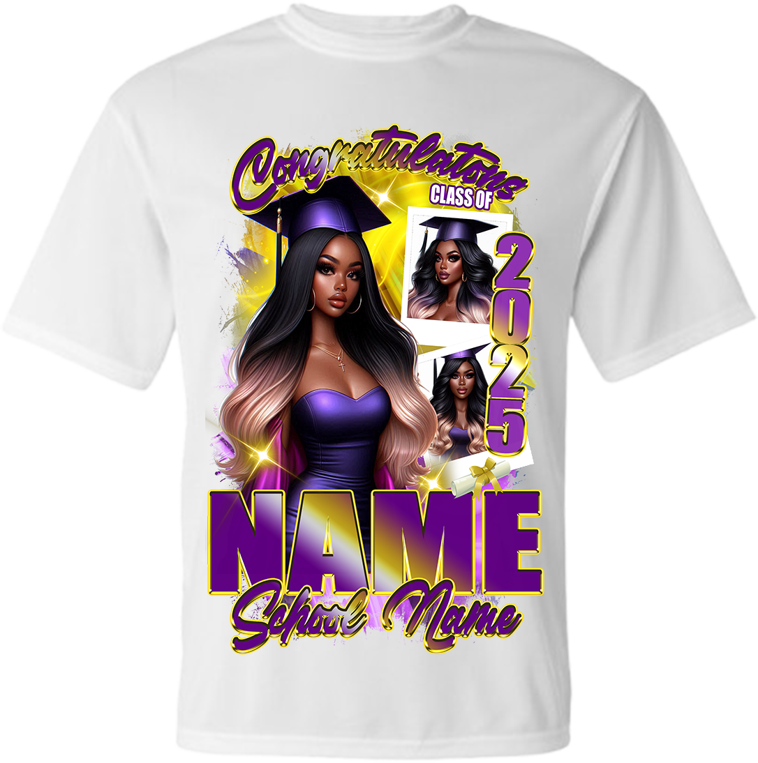 Custom Graduation T-Shirt – Class of 2025 | Personalized Name & School