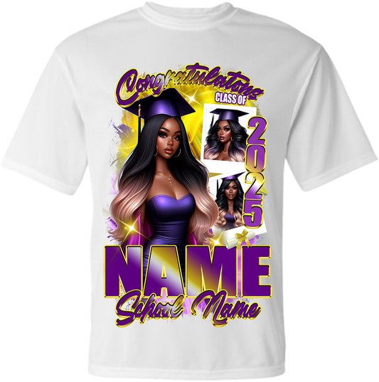 Custom Graduation T-Shirt – Class of 2025 | Personalized Name & School