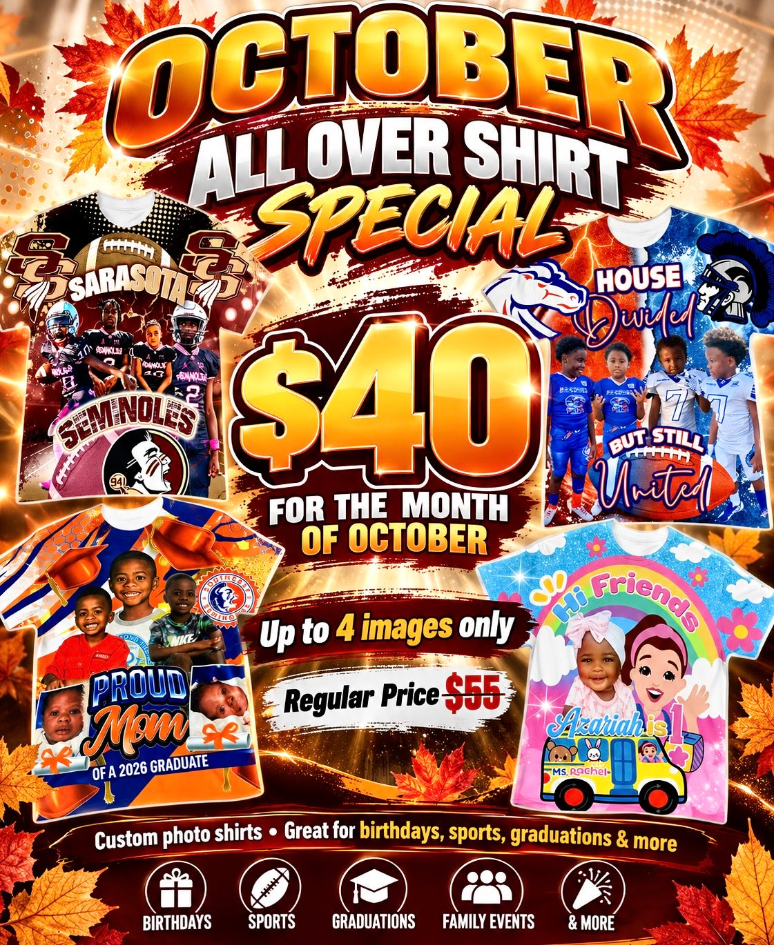 October All-Over Shirt Special 🍂