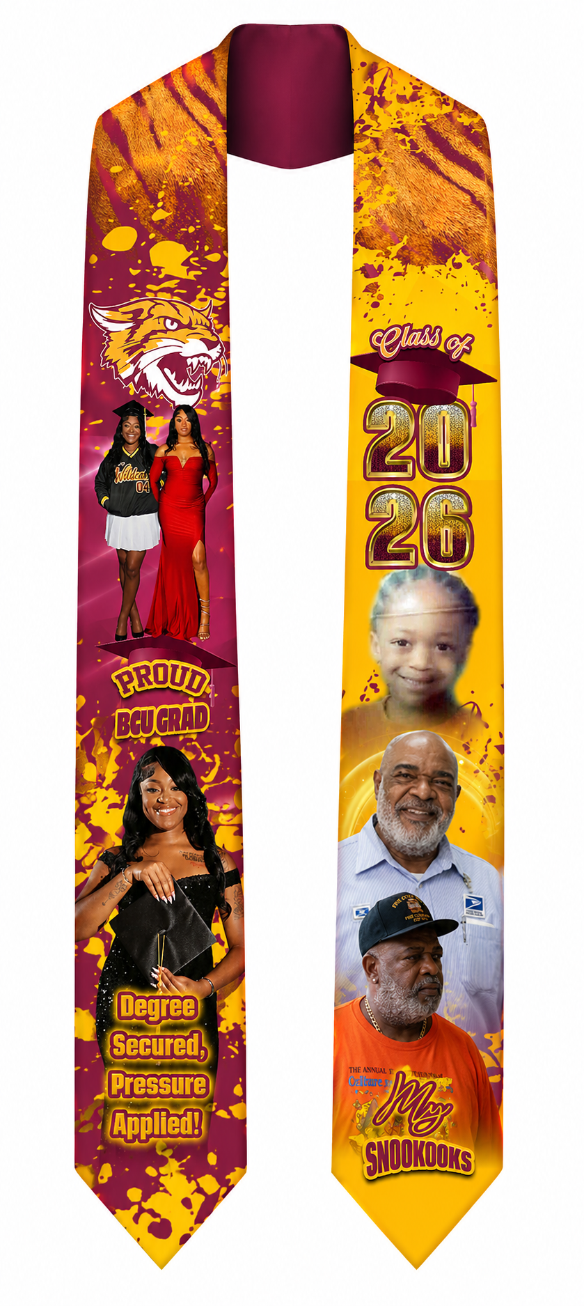 Custom Graduation Stole – Personalized Photo & Name Class of 2026