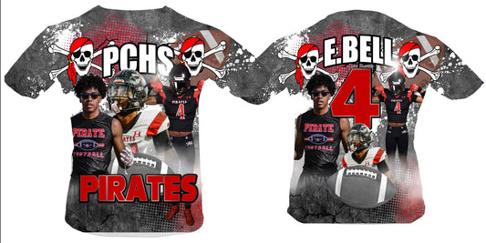 Custom High School Football Shirt – Personalized Jersey Tee with Player Name & Number