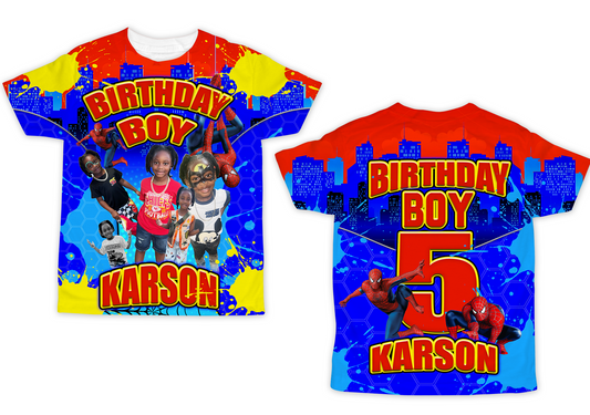 Spider Man Birthday Shirt