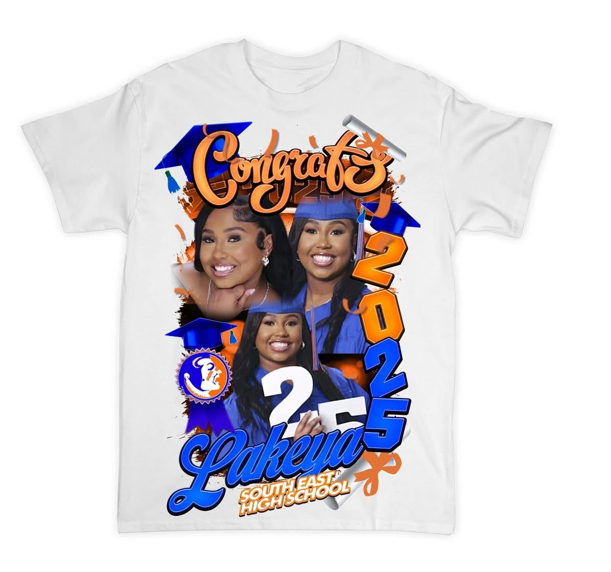 Custom Photo Graduation Shirt – Class of 2026 Senior Tee