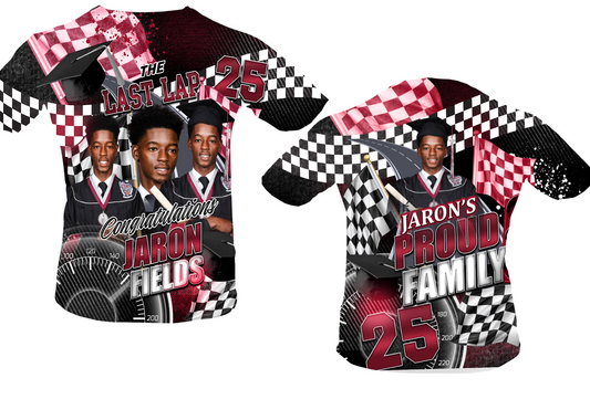The Last Lap– Class of 2025 | Full-Print Personalized Tee