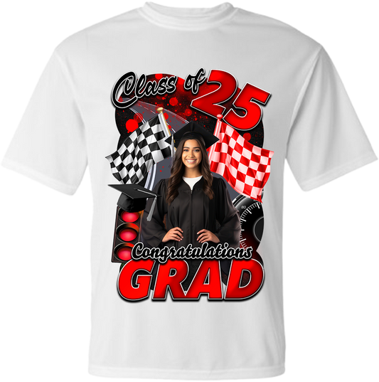 Custom Graduation T-Shirt – Class of 2025 | Last Lap Theme