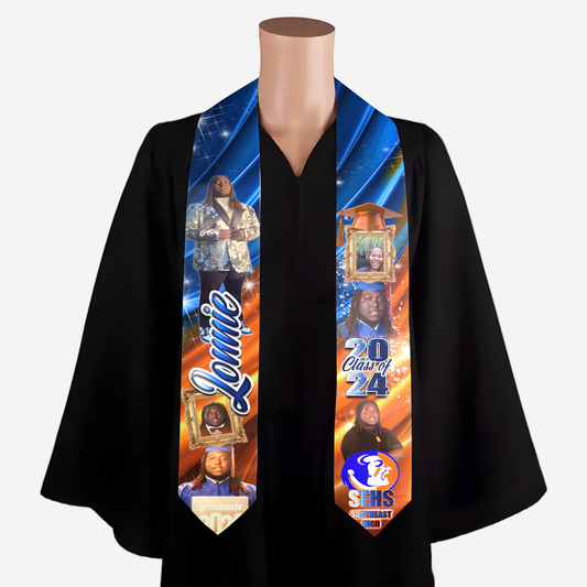 Custom Graduation Stole – Personalized Photo & Name Class of 2025