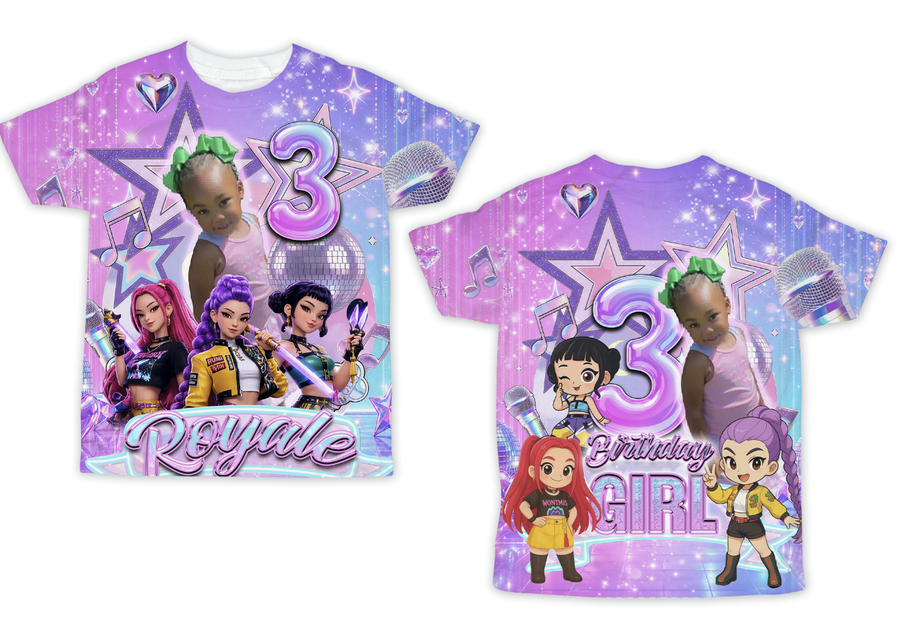 Birthday Girl all over shirt